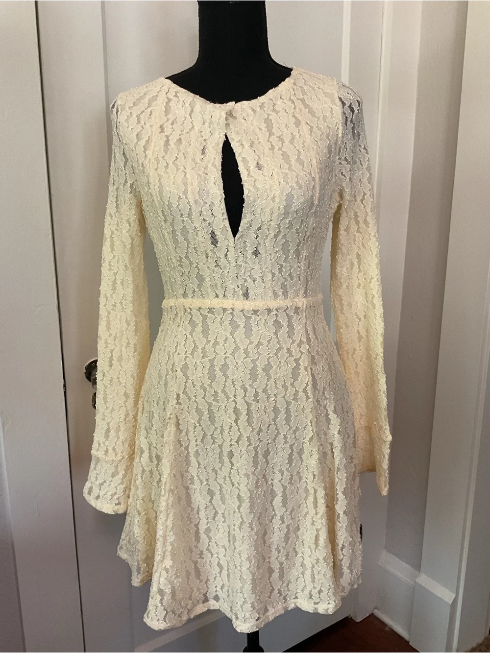 NWT Free People lace dress Shearling